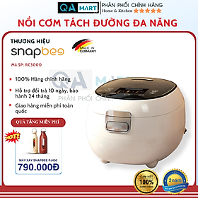 Mua Nồi cơm tách đường đa năng Snapbee RC3000 Pro- 2 lòng nồi inox  đáy vân lục giác chống dính - Hàng chính hãng