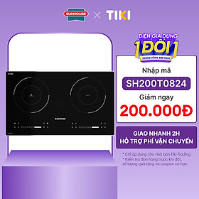 Bếp đôi điện từ hồng ngoại Sunhouse SHB81011-EC - Hàng chính hãng