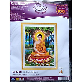 Mua Tranh thêu chữ thập phật thích ca mâu ni LV3338 - 43 x 55 cm - chưa thêu