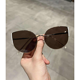 Kính mát mắt mèo nâu thời trang ulzzang Korea