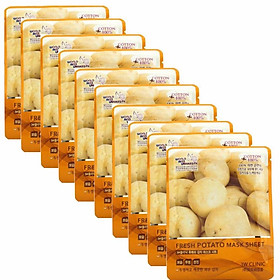 Hình ảnh Bộ 10 Gói Mặt Nạ Chiết Xuất Khoai Tây 3W Clinic Fresh Potato Mask Sheet (23ml X 10)