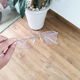 Gọng kính cận nam nữ dáng chữ nhật kim loại mảnh nhẹ nhàng nhiều màu Lani 8818
