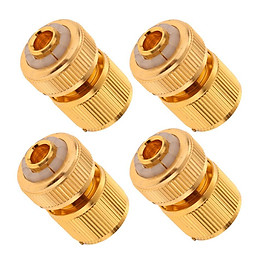 2x Brass Hose Tap Connector 1/2'' Threaded Garden Water Pipe Adaptor Fitting