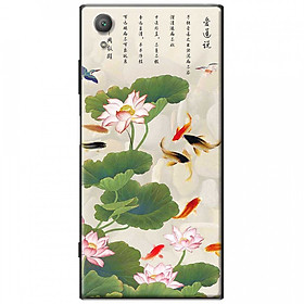 Ốp lưng dành cho Sony Xperia XA1 Plus mẫu Hoa sen cá