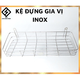 Kệ đựng gia vị INOX, thiết kế tối giản, dụng cụ nhà bếp tiện dụng, chất liệu INOX cao cấp