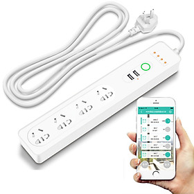Mua Ổ Cắm 4 Cổng Kéo Dài Điều Khiển Qua Wifi T.u.y.a TC4