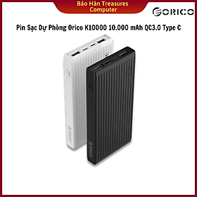 Pin Sạc dự phòng Polymer 10,000mAh QC 3.0/QC 2.0/Type C ORICO K10000 - Hàng Chính Hãng