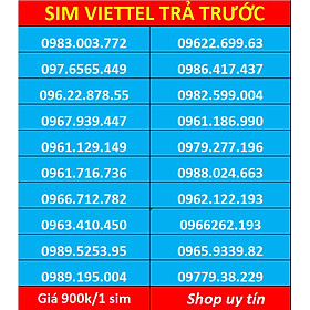 Sim số đẹp Viettel - hàng chính hãng - Đăng kí chính chủ