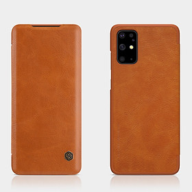 Nâu - Bao da Leather cho Samsung Galaxy S20 Plus hiệu Nillkin Qin HPK-01 (Chất liệu da cao cấp, có ngăn đựng thẻ, mặt da siêu mềm mịn) - Hàng chính hãng