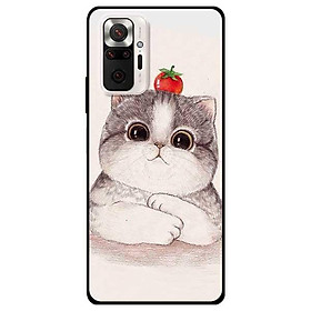 Ốp lưng dành cho xiaomi xiaomi redmi note 10 - redmi note 10 pro - mẫu mèo và cà đỏ