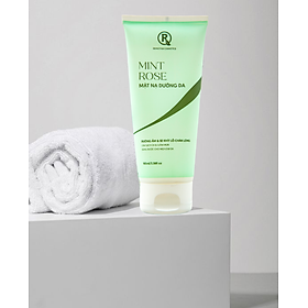 Hình ảnh Mặt nạ dưỡng da Mint-Rose 100gr [Chính Hãng] cấp ẩm, sạch da, ngăn ngừa mụn, điều tiết bã nhờn cho da giúp da khỏe mạnh