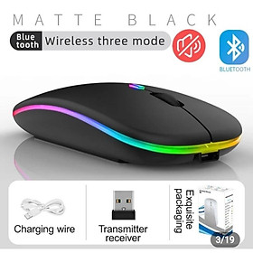 Mua Chuột Bluetooth Không Dây Máy Tính TEKKIN Có Thể Sạc Lại  - hàng nhập khẩu - Chuột A10 Đen