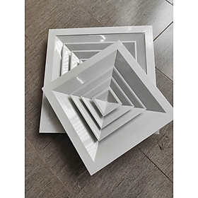 Cửa gió khuếch tán 450x450 miệng gió cấp điều hòa chất liệu nhôm, nan gió điều hòa âm trần
