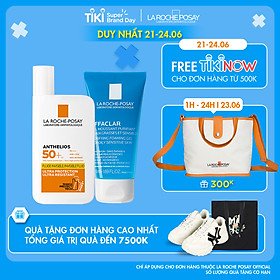 Bộ chống nắng không nhờn rít La Roche-Posay Anthelios Shaka Fluid 50ml & Gel rửa mặt cho da dầu mụn 50ml