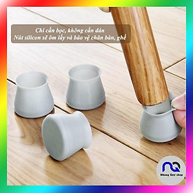 Mua Combo 4 nút silicon tròn bọc bảo vệ chân bàn ghế  chống trầy xước nền nhà  giảm tiếng ồn hiệu quả