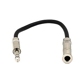 6.35mm(1/4'') Stereo Plug Male to 6.35mm(1/4'') Female cable, Audio Cable Stereo Cord, Extension cord, 0.2m