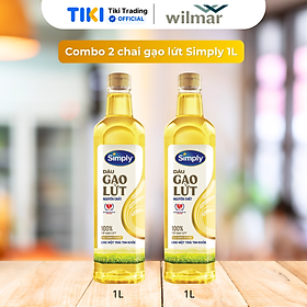 Combo 2 chai dầu Gạo Lứt Simply 1L