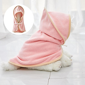 Dog Bath Pet Drying Towel Microfibre  Absorbent Hoodies Grooming Accessories