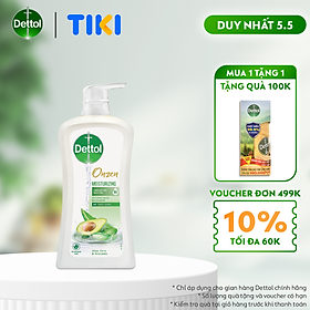 SỮA TẮM DETTOL ONZEN DƯỠNG ẨM LÔ HỘI & BƠ 950G/CHAI