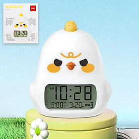 Đồng Hồ Điện Tử Đa Năng Gà Con - Deli LE112 - Màu Trắng