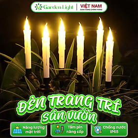 Mua Đèn trang trí năng lượng mặt trời hình nến  tích kiệm điện  bóng siêu sáng  chống thấm nước - DA3137