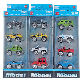 Bộ 4 xe mô hình kim loại TN-1019G (1:64)