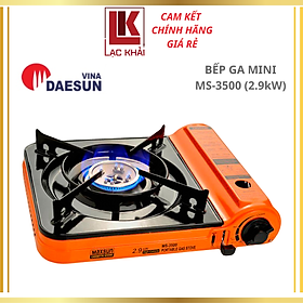 Bếp Ga Mini Maxsun MS-3500 - Công Suất 2900W, Kiềng Bếp Phủ Sứ, Vòng Chắn Gió - Hàng chính hãng - Bảo hành 12 tháng