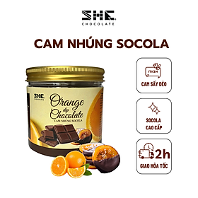 Cam nhúng Socola - SHE Chocolate  - 100g Hũ Pet - Đa dạng vị giác, tốt cho sức khỏe. Quà tặng người thân, dịp lễ, thích hợp ăn vặt
