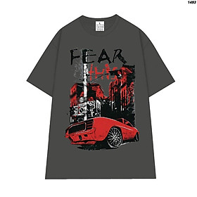 Cao cấp - Áo thun oversize chữ Fear This cá tính - Xám