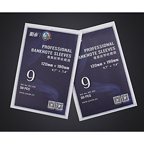 SIZE 9 (12x19cm) Combo 50 miếng phơi nilon bảo quản tiền giấy kích thước lớn dành cho các loại tiền khổ lớn , sản phẩm chuyên dùng túi OPP dày cứng cáp - The Merrick Mint