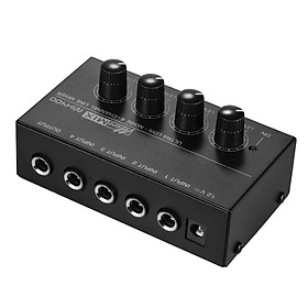 4 Channel Audio Mixer Microphone Portable Stereo Mixer for Bass Bars Outdoor
