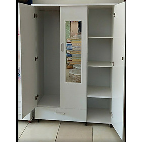 Mua Tủ quần áo nhựa có gương kính trên cánh tủ ngang 1m2 x Cao 1m8 x sâu 48 cm (Trắng)