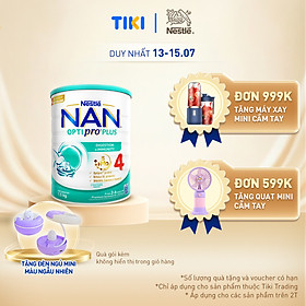 Sữa bột Nestlé NAN OPTIPRO PLUS 4 1500g/lon với 5HMO Giúp tiêu hóa tốt