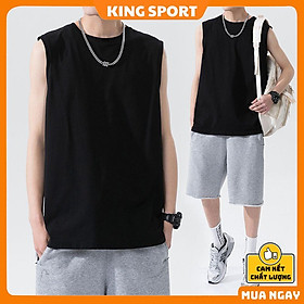 Áo thun ba lỗ tanktop nam nữ sát nách form rộng big size tập gym mềm mịn