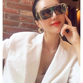 Kính râm thời trang màu xanh sang chảnh