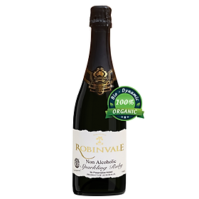 Vang sủi Robinvale Grape Sparkling 750ml - Không Cồn Organic - Ruby (Nho đỏ)