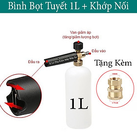 Mua Bình phun Xịt Rửa Xe Tạo Bọt Tuyết 1000ml - Tặng Kèm Khớp Nối Nhanh 1/4inch