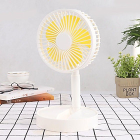 Mua Quạt Tích Điện Gấp Gọn - Quạt Mini Để Bàn Xoay 180 Độ  3 Tốc Độ Gió  Cổng Sạc USB  Pin 1200mAh - Bảo hành 1 đổi 1