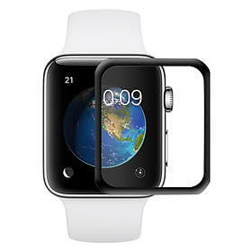 Miếng Dán Cường Lực 3D Cho Apple Watch 38mm mỏng 0.6mm độ cứng 9H vát cạnh 2.5D