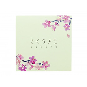 Giấy ghi chú 100 tờ Hình hoa Sakura - Giao màu ngẫu nhiên