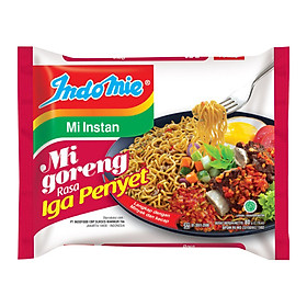 Thùng 40 Gói Mì Xào Khô Indomie Vị sườn - Mi Goreng Rasa Iga Penyet 80gx40