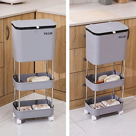 Mua Thùng rác 3 Tầng Có Bánh Xe Nhà Bếp