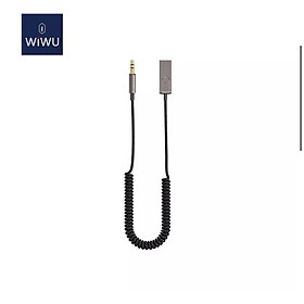 Cáp WiWu Car Wireless Audio Cable YP04  Cáp Âm Thanh Aux Không Dây, Đầu Vào 3,5mm Và USB - Hàng Chính Hãng