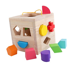 Geometric Blocks Sorting Box Puzzle Geometric Block Sorting Shape Sorter Toy for Party Favors