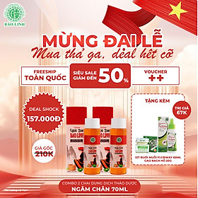 Nước Ngâm Chân Thảo Dược Bảo Linh 70ml chiết xuất thảo dược,dùng siêu tiết kiệm, Dưỡng da chân, Khử mùi hôi chân, Lưu thông khí huyết