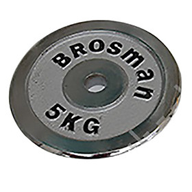 Tạ miếng mạ Inox 5 kg (Màu trắng)