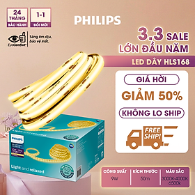 Đèn LED dây Philips HLS168 Cuộn 50m - Công suất 10W, ánh sáng vàng, ánh sáng trắng