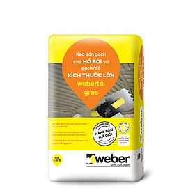 Keo dán gạch  Weber taigres cho HỒ BƠI và gạch/đá KÍCH THƯỚC LỚN