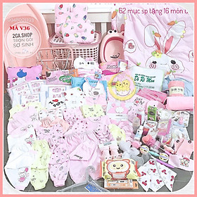 Combo trọn gói đồ dùng đi sinh cho mẹ và bé mã V36,Bộ sơ sinh 4 mùa cho bé trai,bé gái