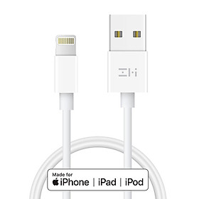 Cáp sạc cho iPhone ZMI AL813C chuẩn MFi (1m), dòng điện 2.4A - Trắng - Hàng chính hãng